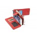 iPhone 6 6s 4.7 - CaseMe Vintage 2 in 1 Genuine Leather Flip Zipper Wallet Protective Cover Case - Red